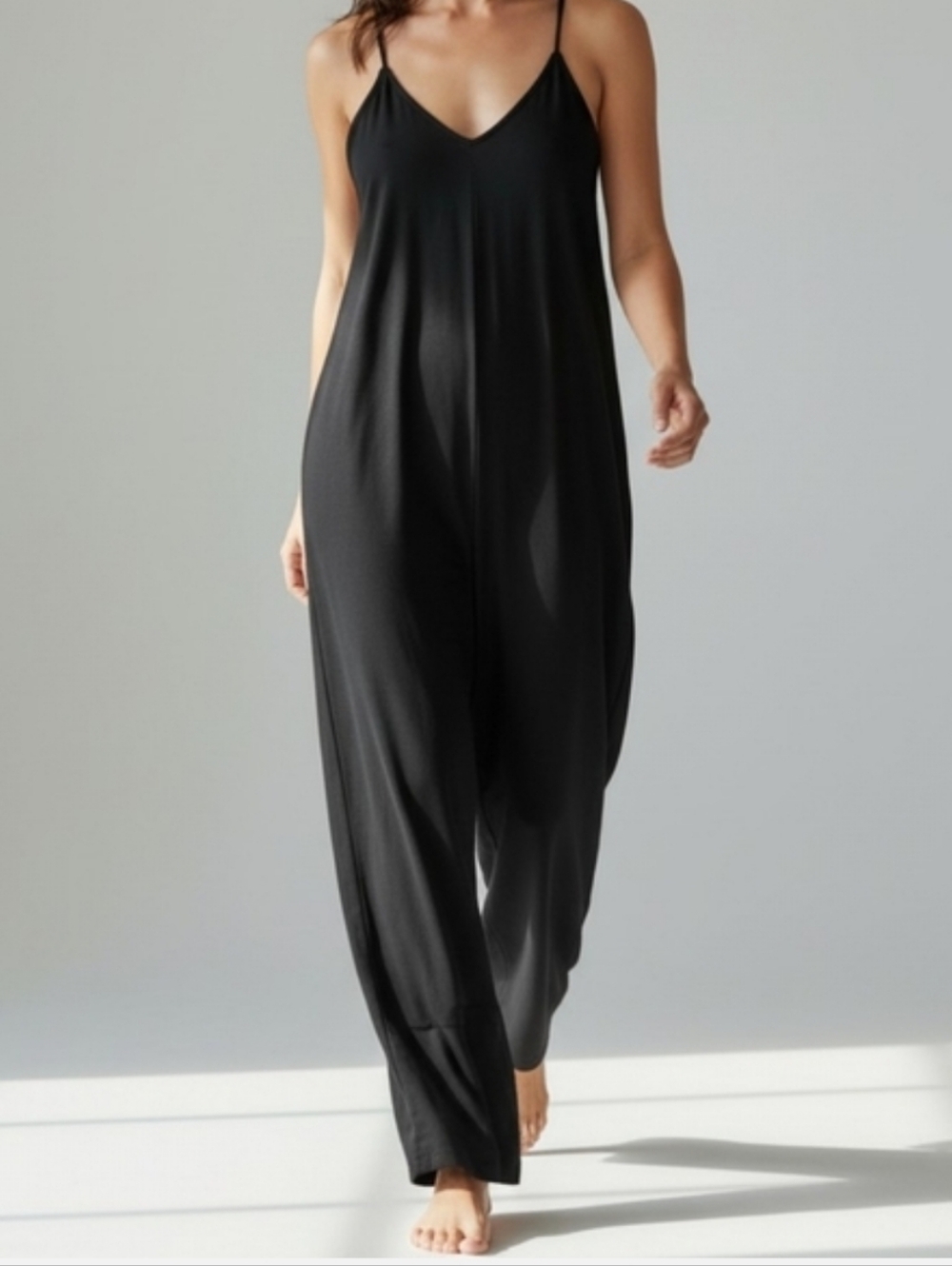 Black Crepe Jumpsuit By "New In" - M
